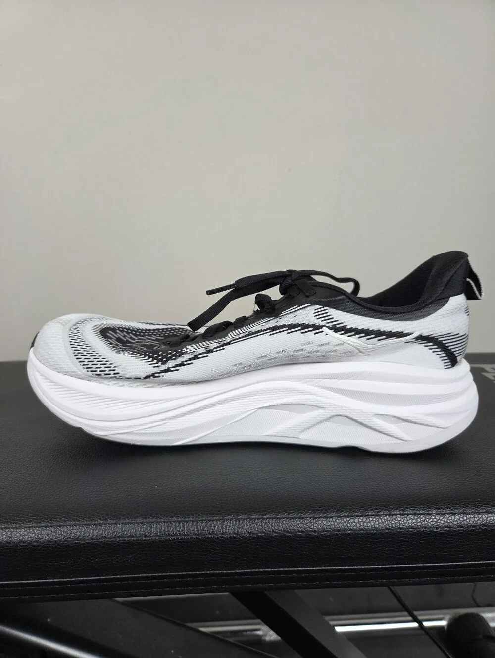HOKA Skyflow White Black Women’s Running Shoes Size 8.5B Medium Athletic Sneaker
